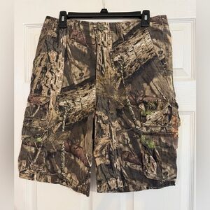 Faded Glory Shorts Men 32 Mossy Oak Brown Camo Cargo